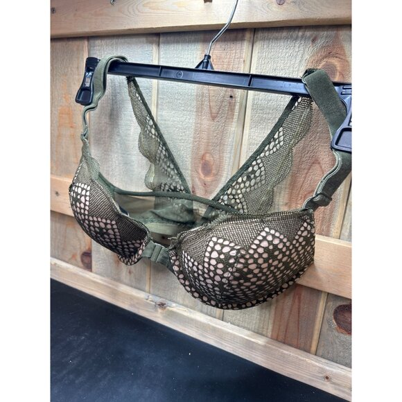 Victorias Secret Green Very Sexy Push-Up Bra Size 32D - Picture 2 of 6